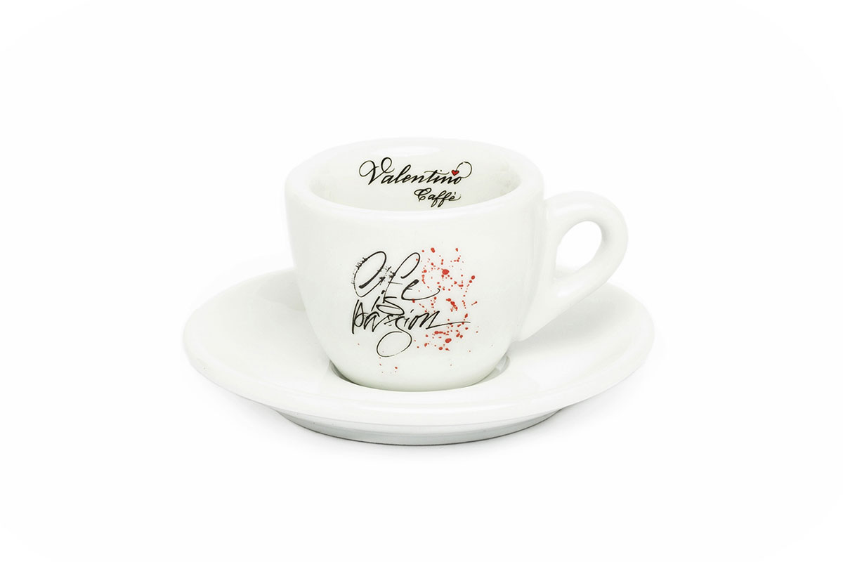 Tazzine da caffe con calligrafia Marta Lagna
