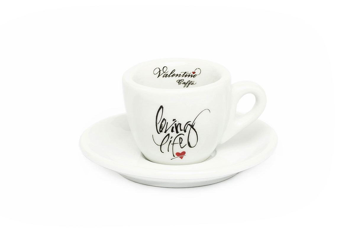 Tazzine da caffe con calligrafia Marta Lagna