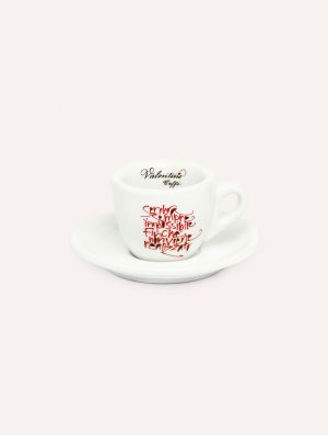 Tazzine da caffe con calligrafia Marta Lagna